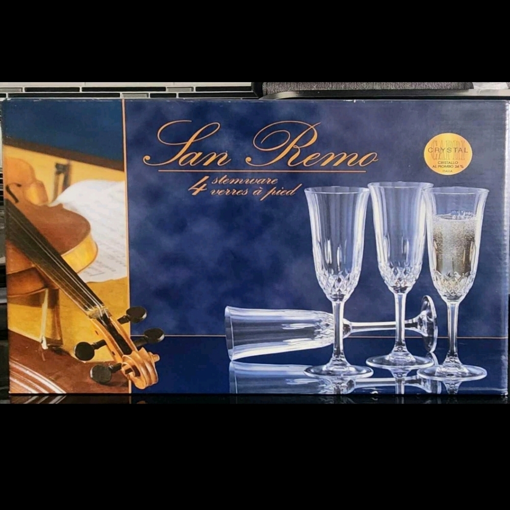 San Remo Crystal Glassware Set - Elegant Clear Design
